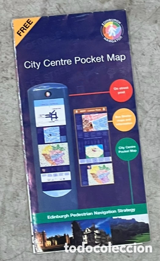 Mapas contempor&aacute;neos: Mapa. Edimburgh. City Centre Pocket Map. 2002. - Foto 2