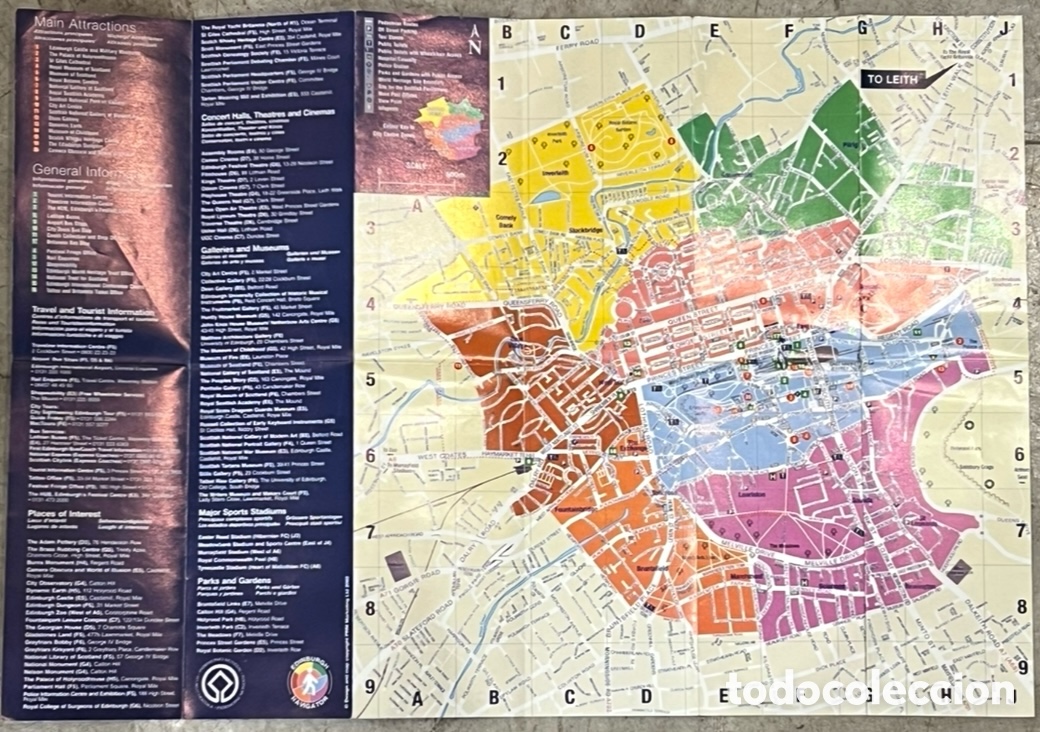 Mapas contempor&aacute;neos: Mapa. Edimburgh. City Centre Pocket Map. 2002. - Foto 3