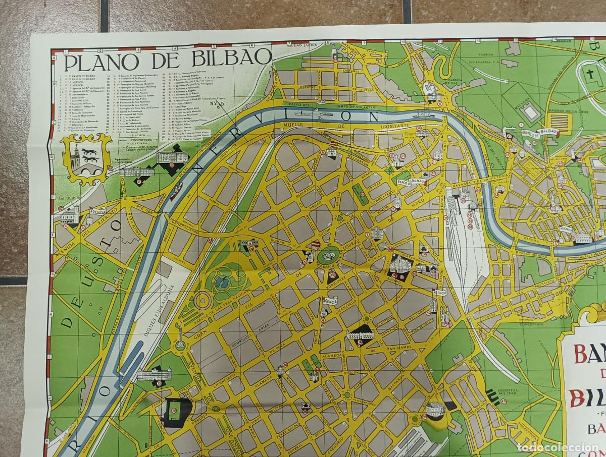 Mapas contempor&aacute;neos: PLANO DE BILBAO - BANCO DEL COMERCIO - 1945 - Foto 3