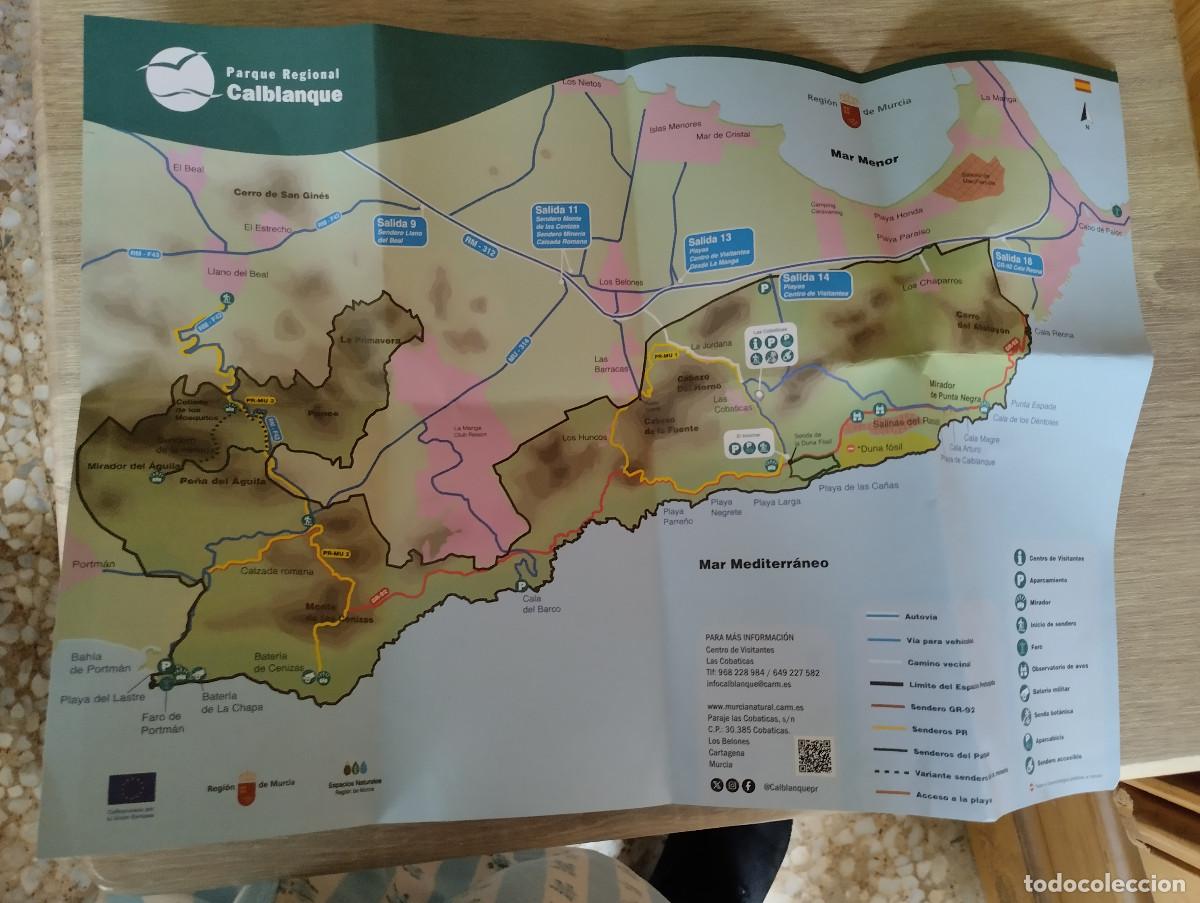 Mapas contempor&aacute;neos: folleto con mapa de calblanque - Foto 1