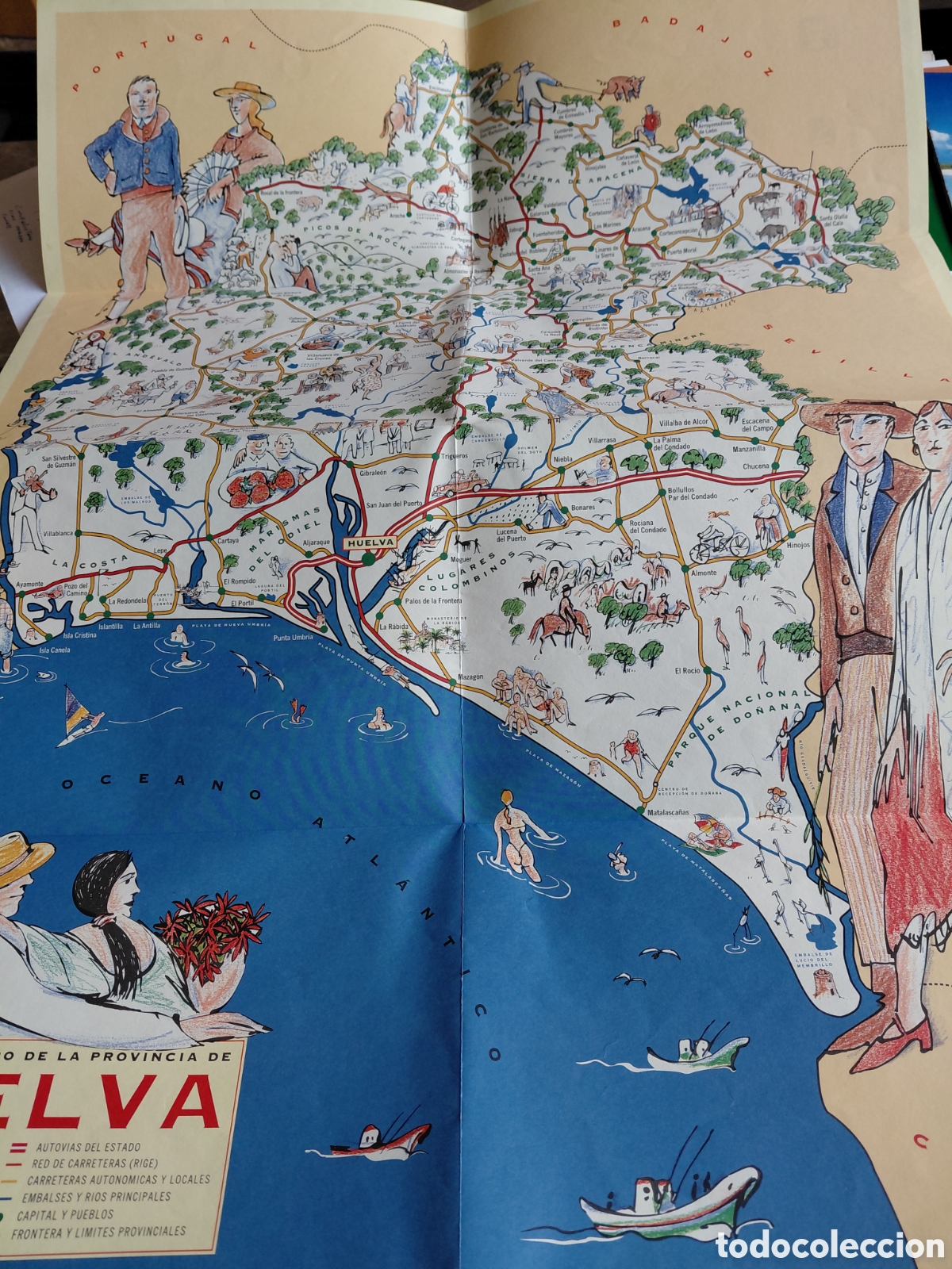 Contemporary maps: Mapa del Viajero La Provincia de Huelva. Mapa Tur&iacute;stico-Patronato Turismo- Andaluc&iacute;a