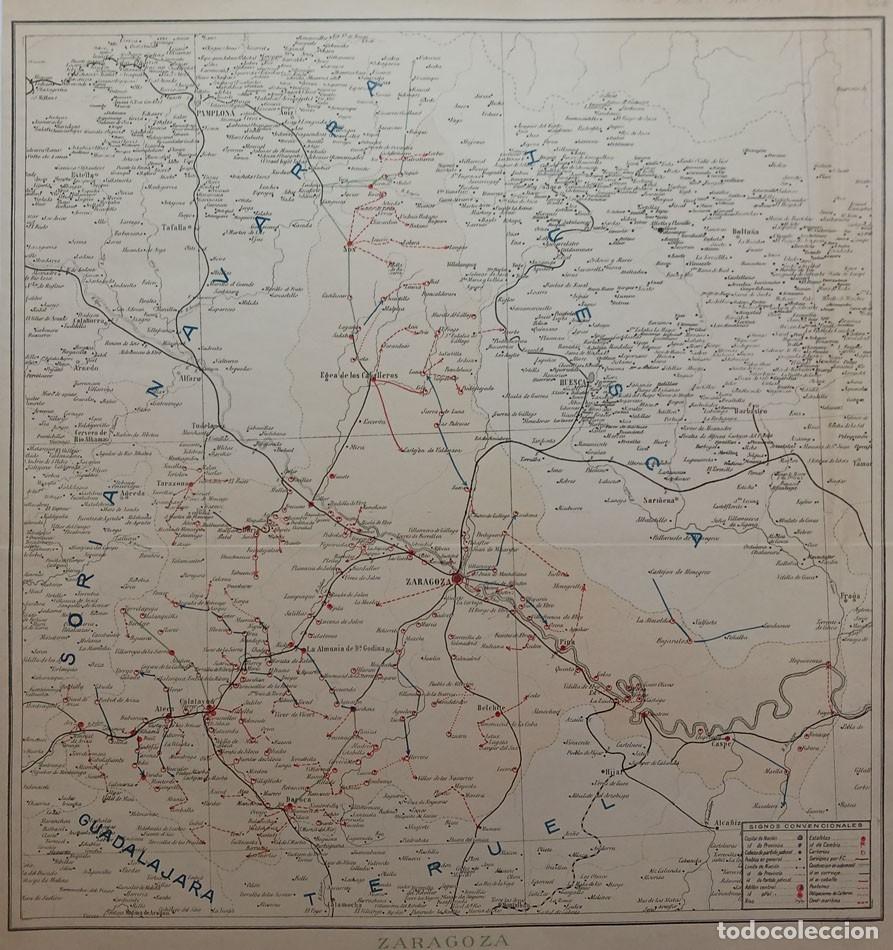 Mapas contempor&aacute;neos: Mapa de las postas en Zaragoza, siglo XIX. - Foto 1