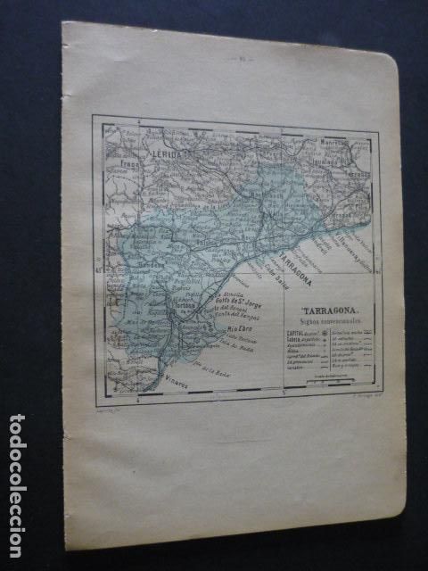 Contemporary maps: TARRAGONA ANTIGUO MAPA 1914 20 X 28 CM