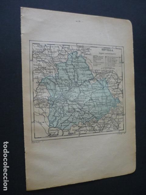 Zeitgen&ouml;ssische Karten: SEVILLA ANTIGUO MAPA 1914 20 X 28 CM