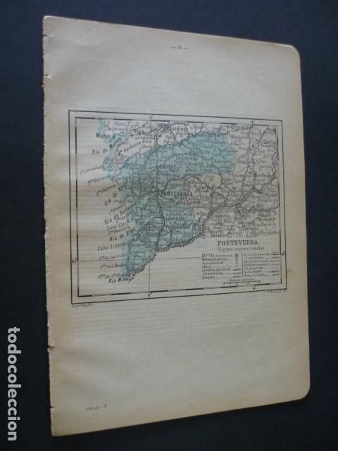 Contemporary maps: PONTEVEDRA ANTIGUO MAPA 1914 20 X 28 CM
