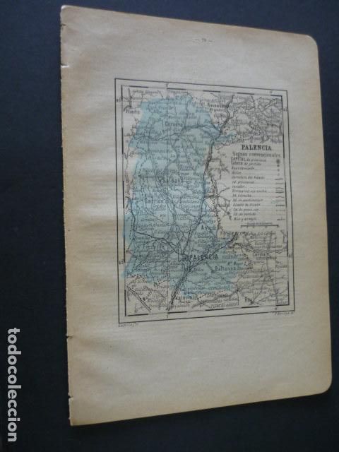 Contemporary maps: PALENCIA ANTIGUO MAPA 1914 20 X 28 CM