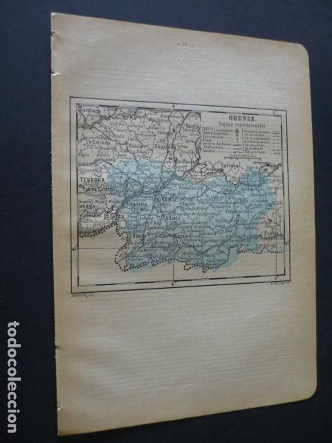 Contemporary maps: ORENSE ANTIGUO MAPA 1914 20 X 28 CM