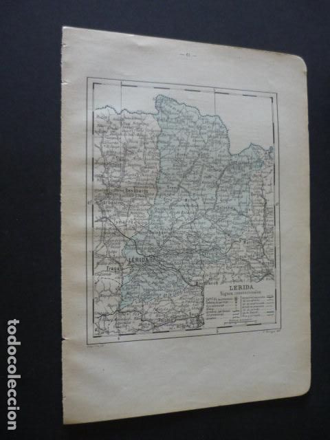 Contemporary maps: LERIDA ANTIGUO MAPA 1914 20 X 28 CM