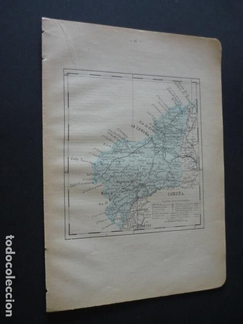 Zeitgen&ouml;ssische Karten: LA CORU&Ntilde;A ANTIGUO MAPA 1914 20 X 28 CM