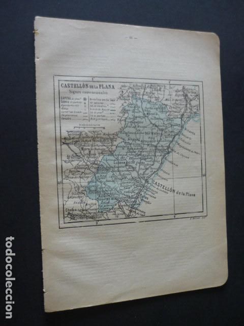 Zeitgen&ouml;ssische Karten: CASTELLON DE LA PLANA ANTIGUO MAPA 1914 20 X 28 CM