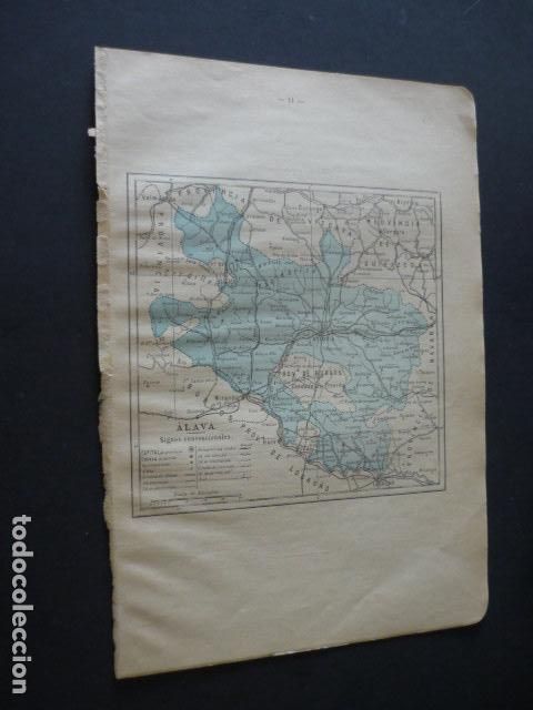 Zeitgen&ouml;ssische Karten: ALAVA ANTIGUO MAPA 1914 20 X 28 CM