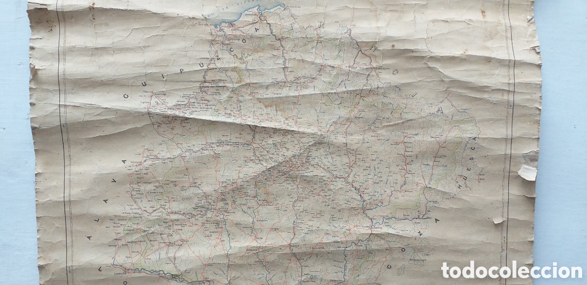 Mapas contempor&aacute;neos: Antiguo mapa de navarra a&ntilde;o 1926 - Foto 4