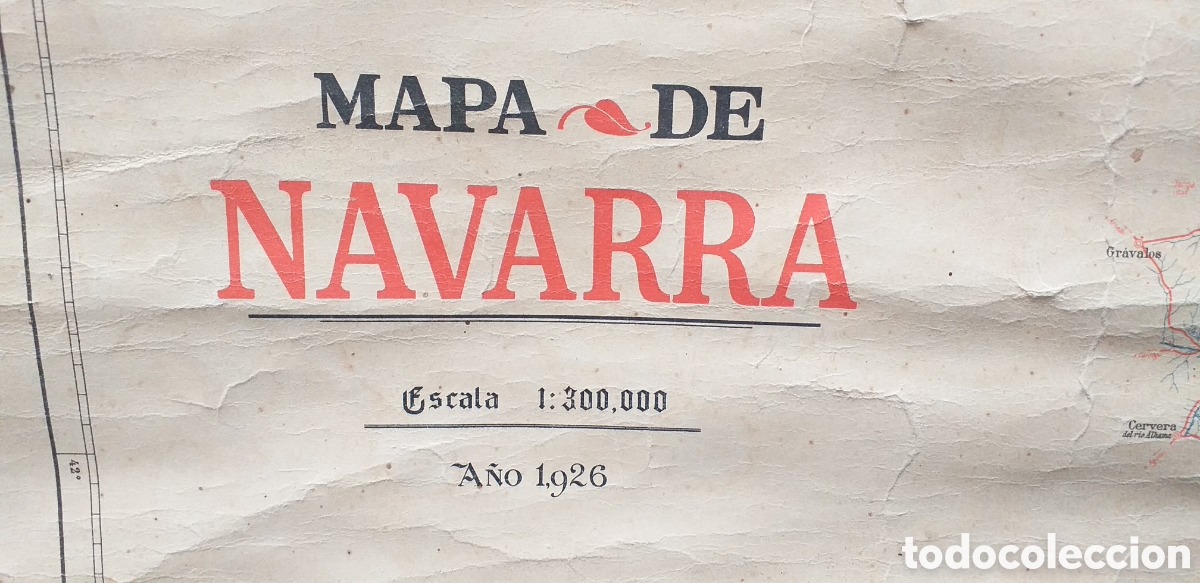 Mapas contempor&aacute;neos: Antiguo mapa de navarra a&ntilde;o 1926 - Foto 6