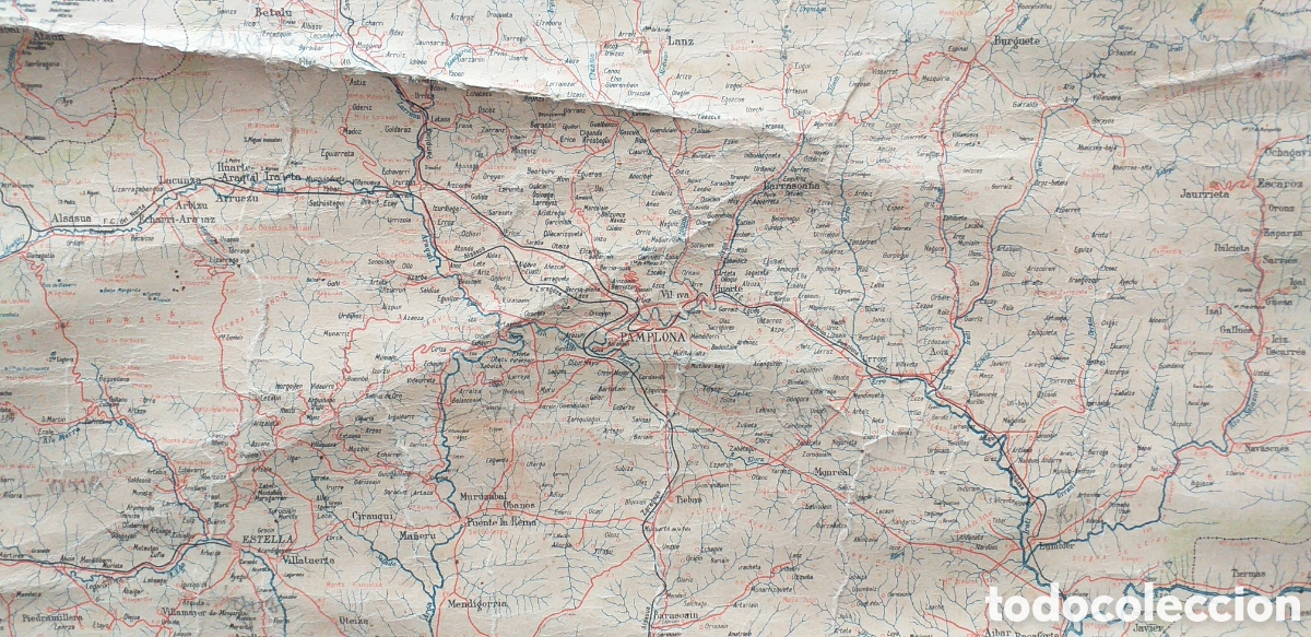 Mapas contempor&aacute;neos: Antiguo mapa de navarra a&ntilde;o 1926 - Foto 7
