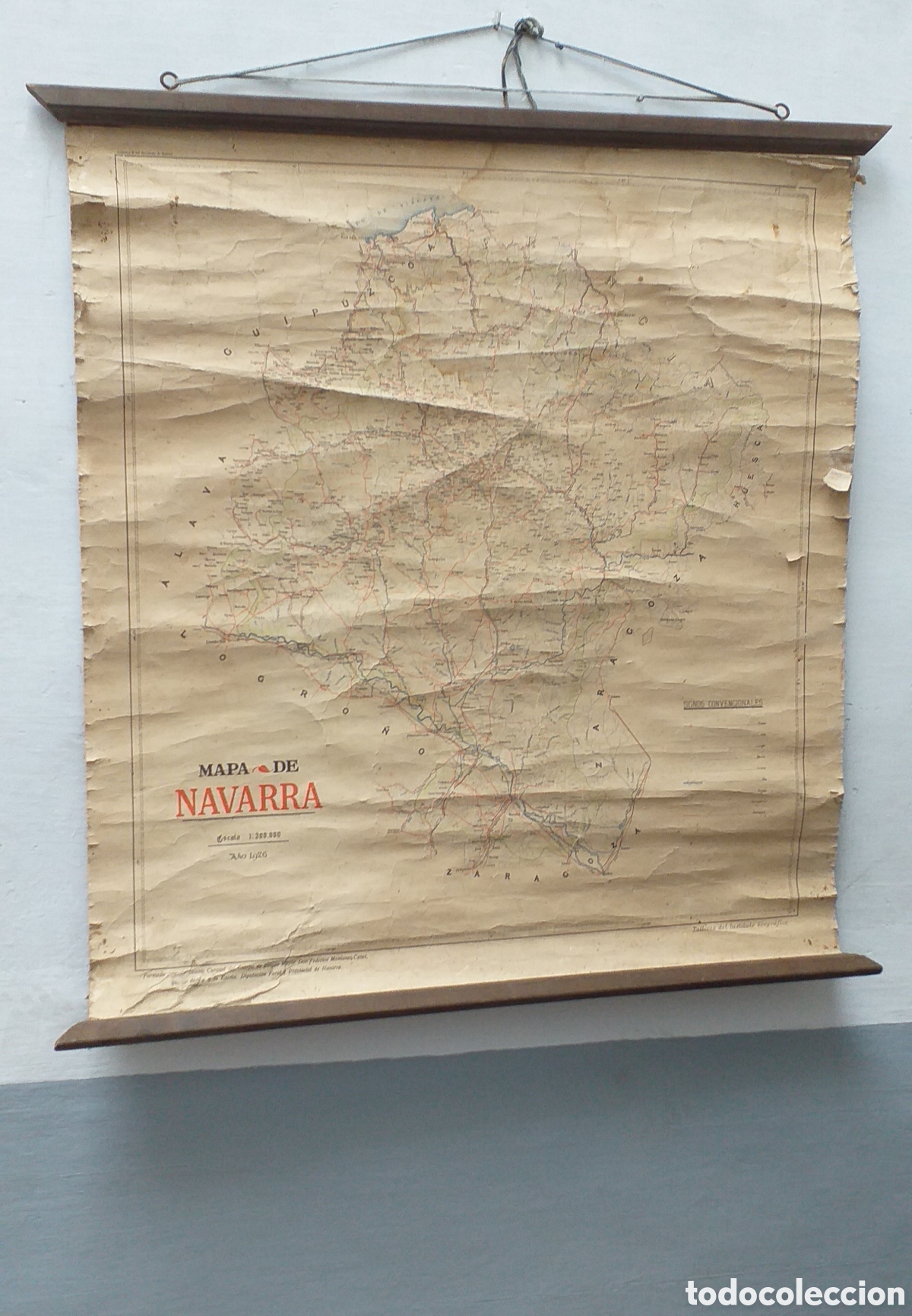 Mapas contempor&aacute;neos: Antiguo mapa de navarra a&ntilde;o 1926 - Foto 1