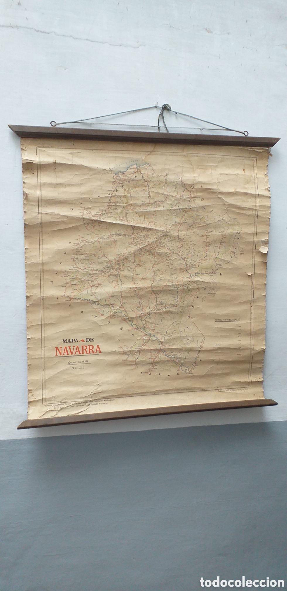Mapas contempor&aacute;neos: Antiguo mapa de navarra a&ntilde;o 1926 - Foto 2