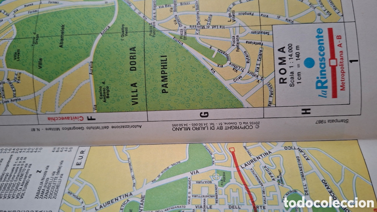 Mapas contempor&aacute;neos: Mapa Plano Roma 1987 - Foto 4