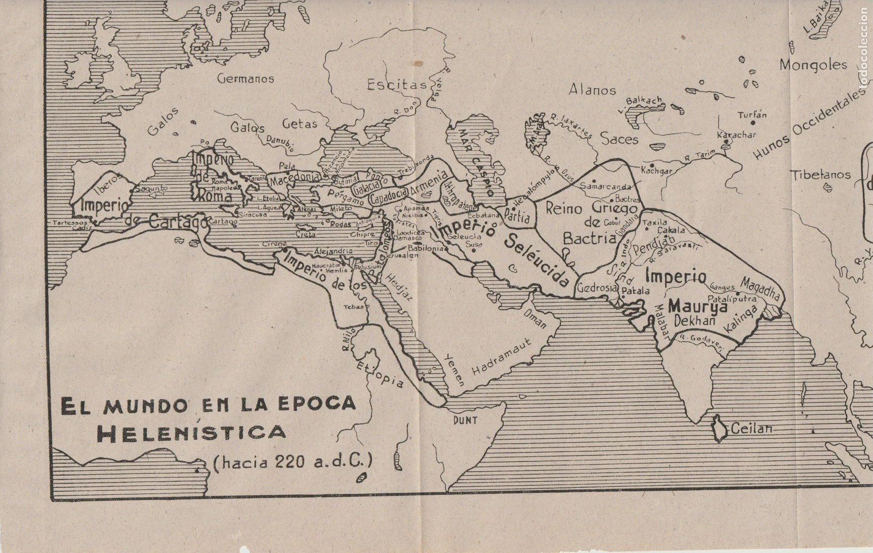 Mapas contempor&aacute;neos: Mapa: el mundo en la &eacute;poca helen&iacute;stica - Foto 1