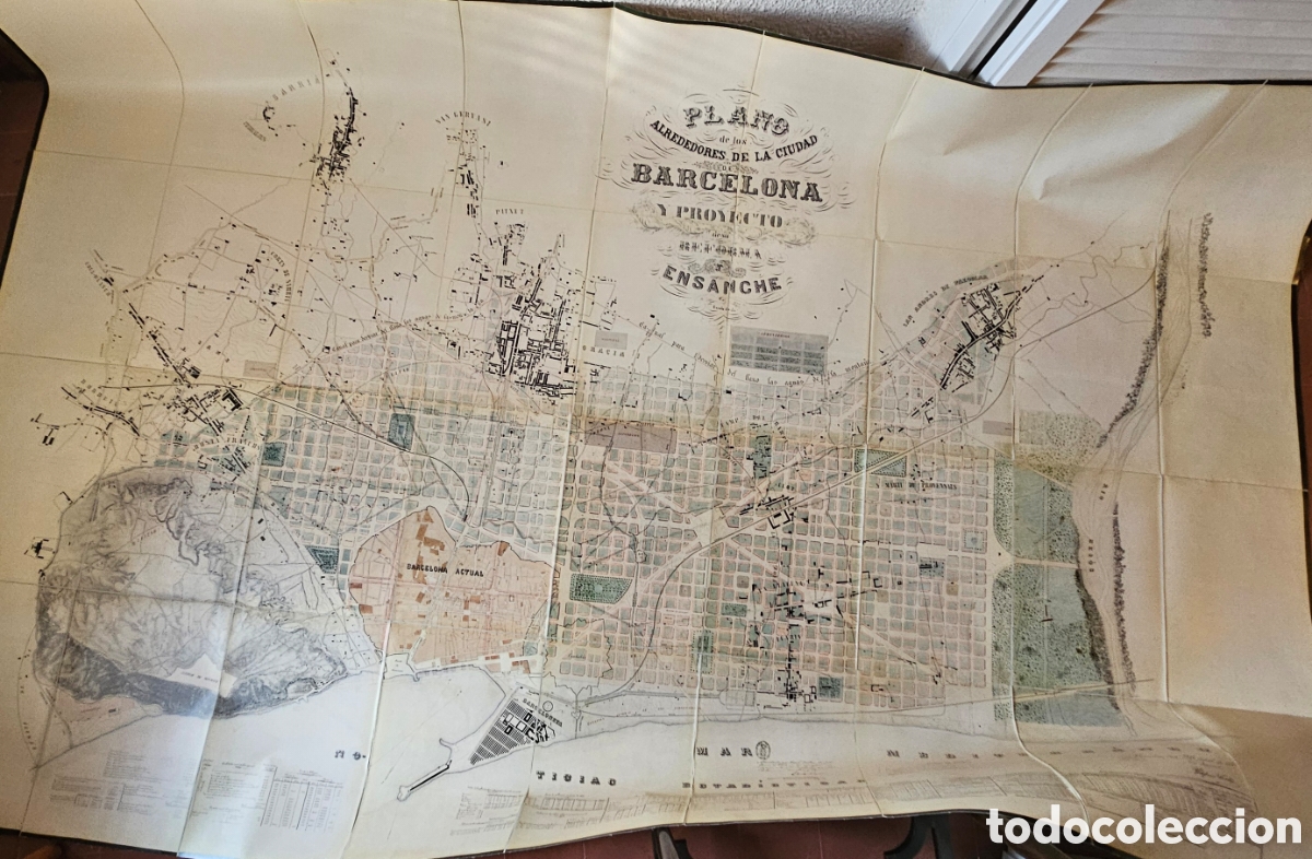 Contemporary maps: Plano de Barcelona y proyecto de reforma y ensanche de Ildefonso Cerd&agrave;