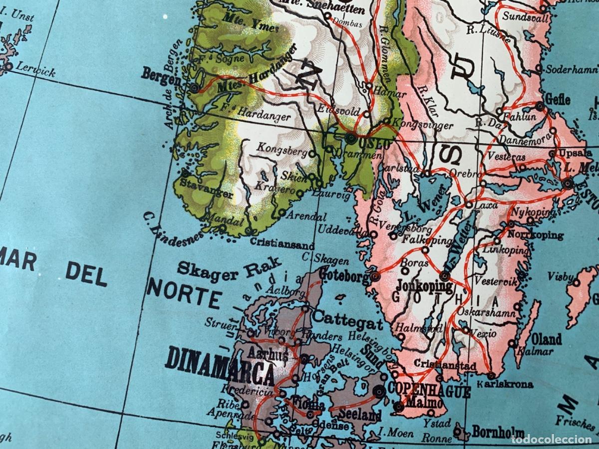 Mapas contempor&aacute;neos: Mapa escolar de Europa de 1958 - Foto 4