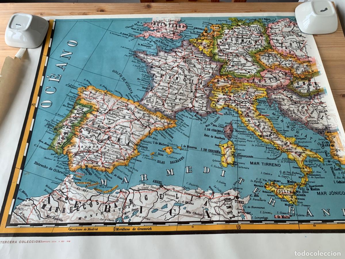 Mapas contempor&aacute;neos: Mapa escolar de Europa de 1958 - Foto 8