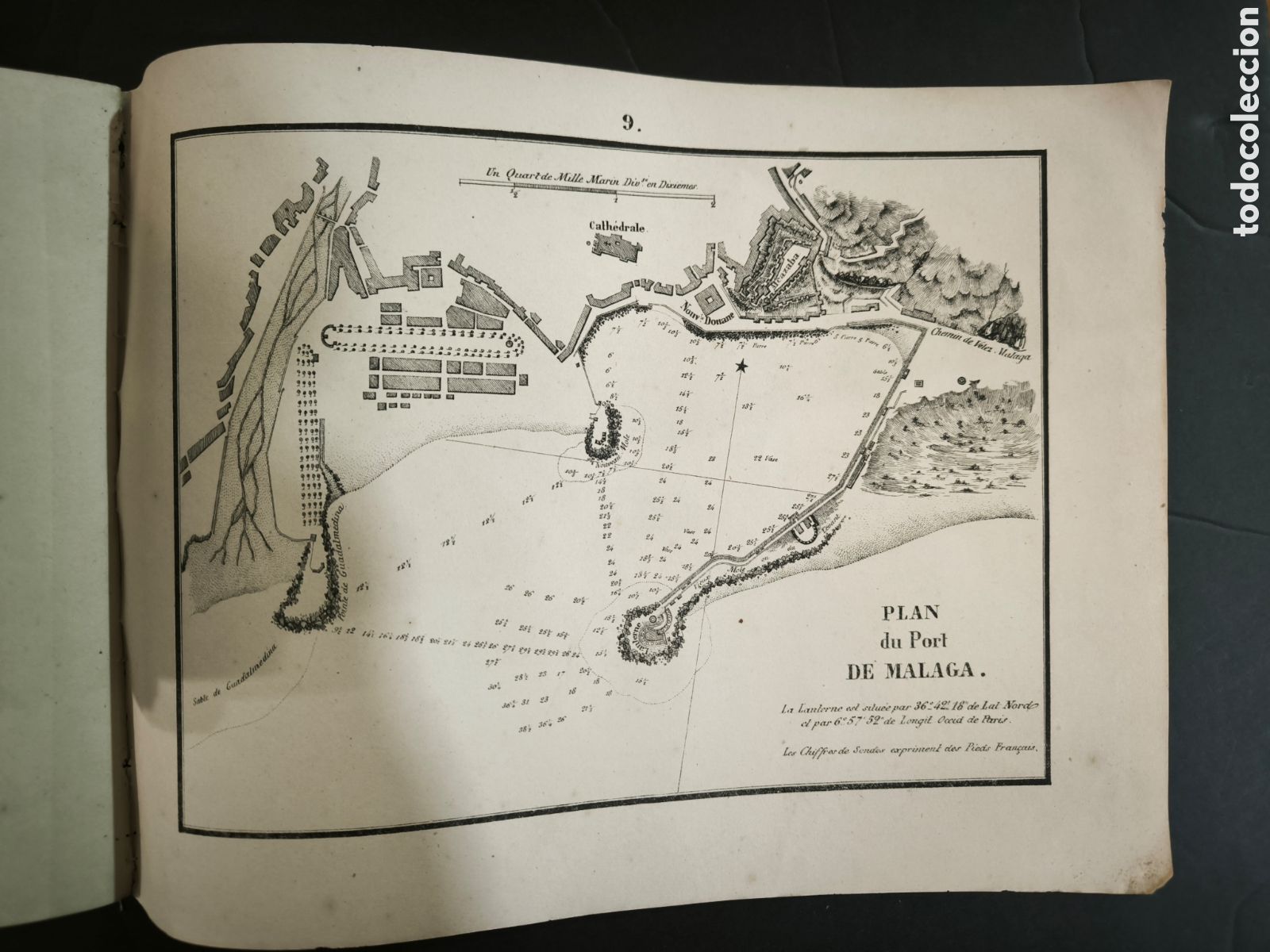 Mapas contempor&aacute;neos: Planos de puertos y redes. M&aacute;laga, Marbella, Fuengirola, C&aacute;diz, Gibraltar. Marsella, a&ntilde;o 1862.
