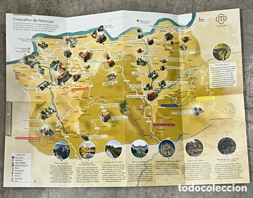 Mapas contempor&aacute;neos: Mapa. Mapa de Mon&ccedil;ao. Portugal. 2020. - Foto 3