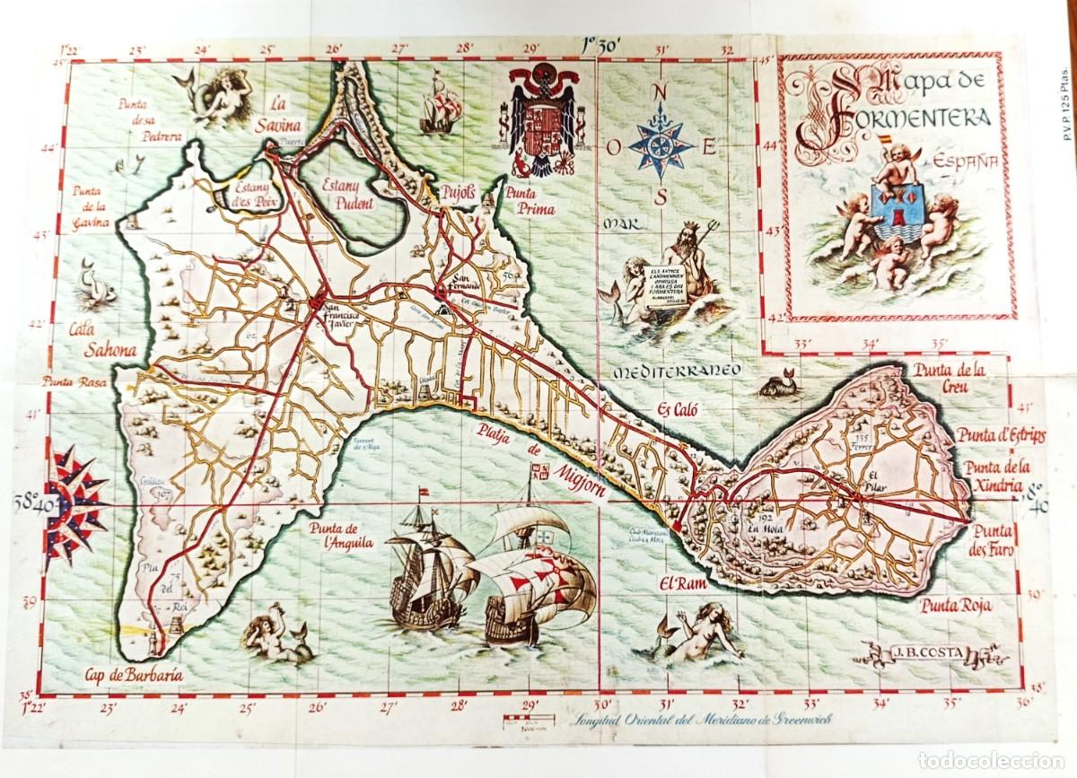 Mapas contempor&aacute;neos: MAPA DE FORMENTERA. BALEARES. 1981. - Foto 1