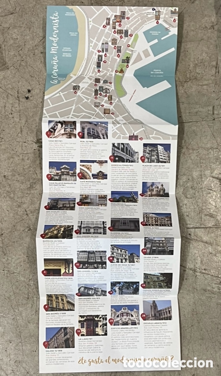Mapas contempor&aacute;neos: Mapa. A Coru&ntilde;a y el Modernismo. Concello da Coru&ntilde;a. - Foto 3