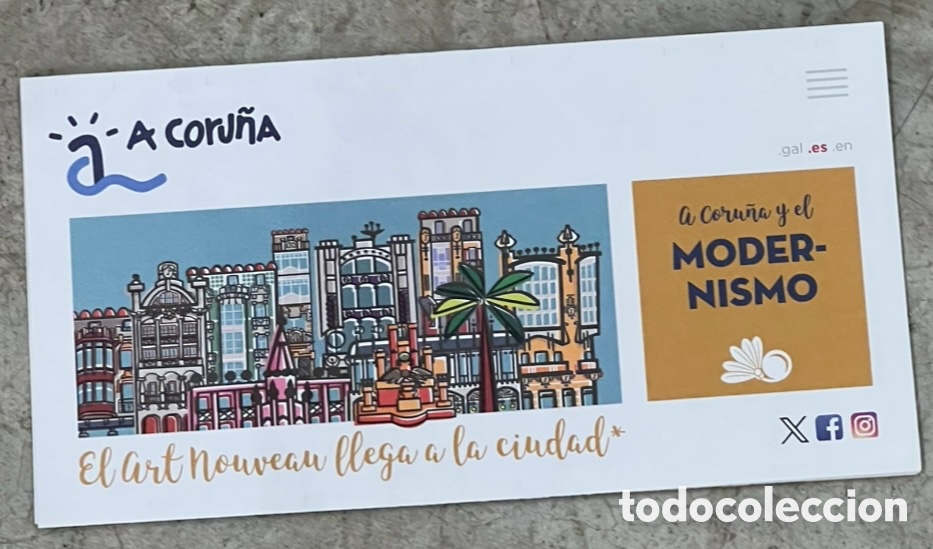 Mapas contempor&aacute;neos: Mapa. A Coru&ntilde;a y el Modernismo. Concello da Coru&ntilde;a. - Foto 1