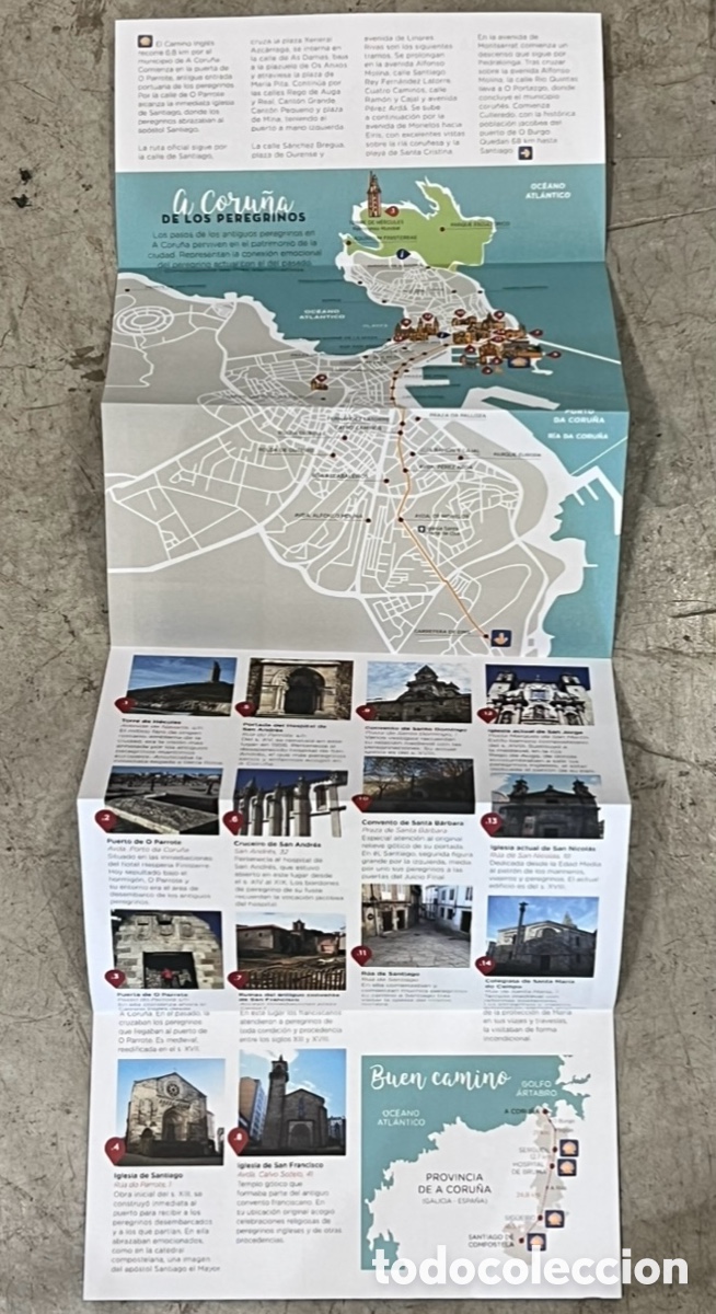 Mapas contempor&aacute;neos: Mapa. Camino Ingl&eacute;s a Compostela. Concello da Coru&ntilde;a. - Foto 3