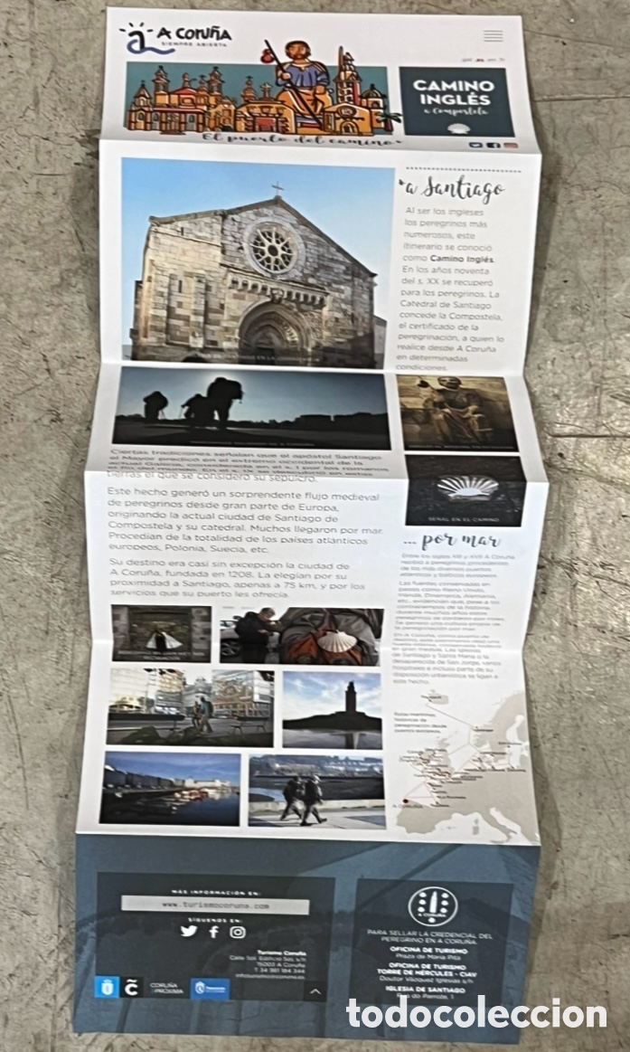 Mapas contempor&aacute;neos: Mapa. Camino Ingl&eacute;s a Compostela. Concello da Coru&ntilde;a. - Foto 4