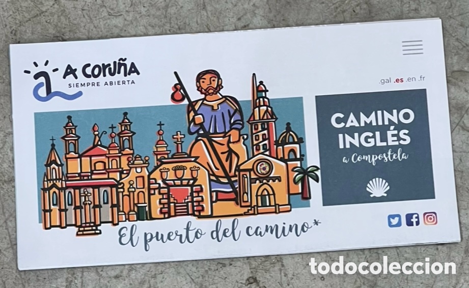 Mapas contempor&aacute;neos: Mapa. Camino Ingl&eacute;s a Compostela. Concello da Coru&ntilde;a. - Foto 1