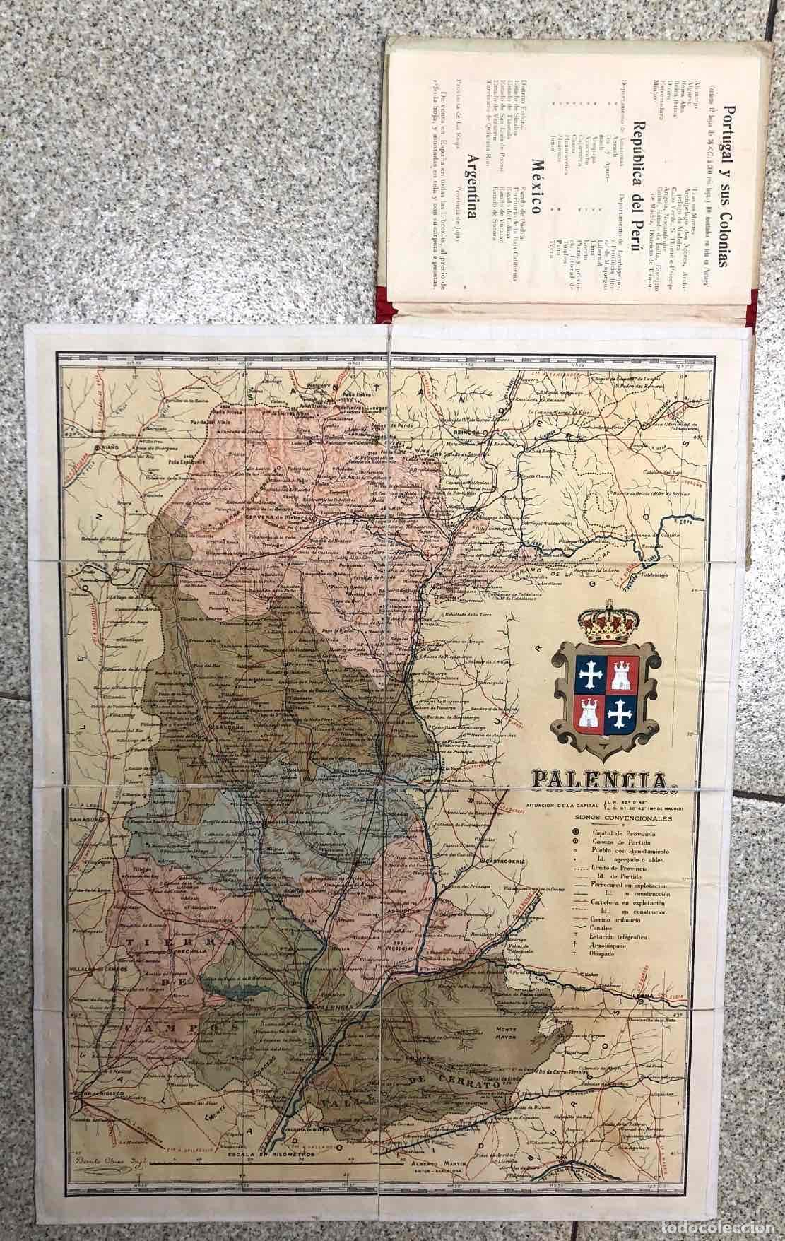 Mapas contempor&aacute;neos: MAPA DE LA PROVINCIA DE PALENCIA. BENITO CHIAS Y CARB&Oacute;. C. 1915