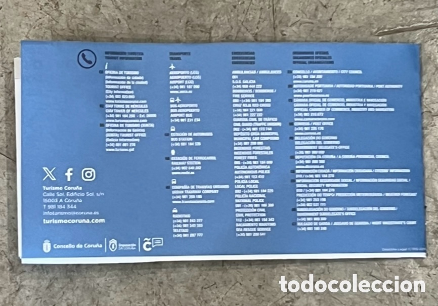 Mapas contempor&aacute;neos: Mapa. Plano Tur&iacute;stico. Concello da Coru&ntilde;a. 2018. - Foto 2