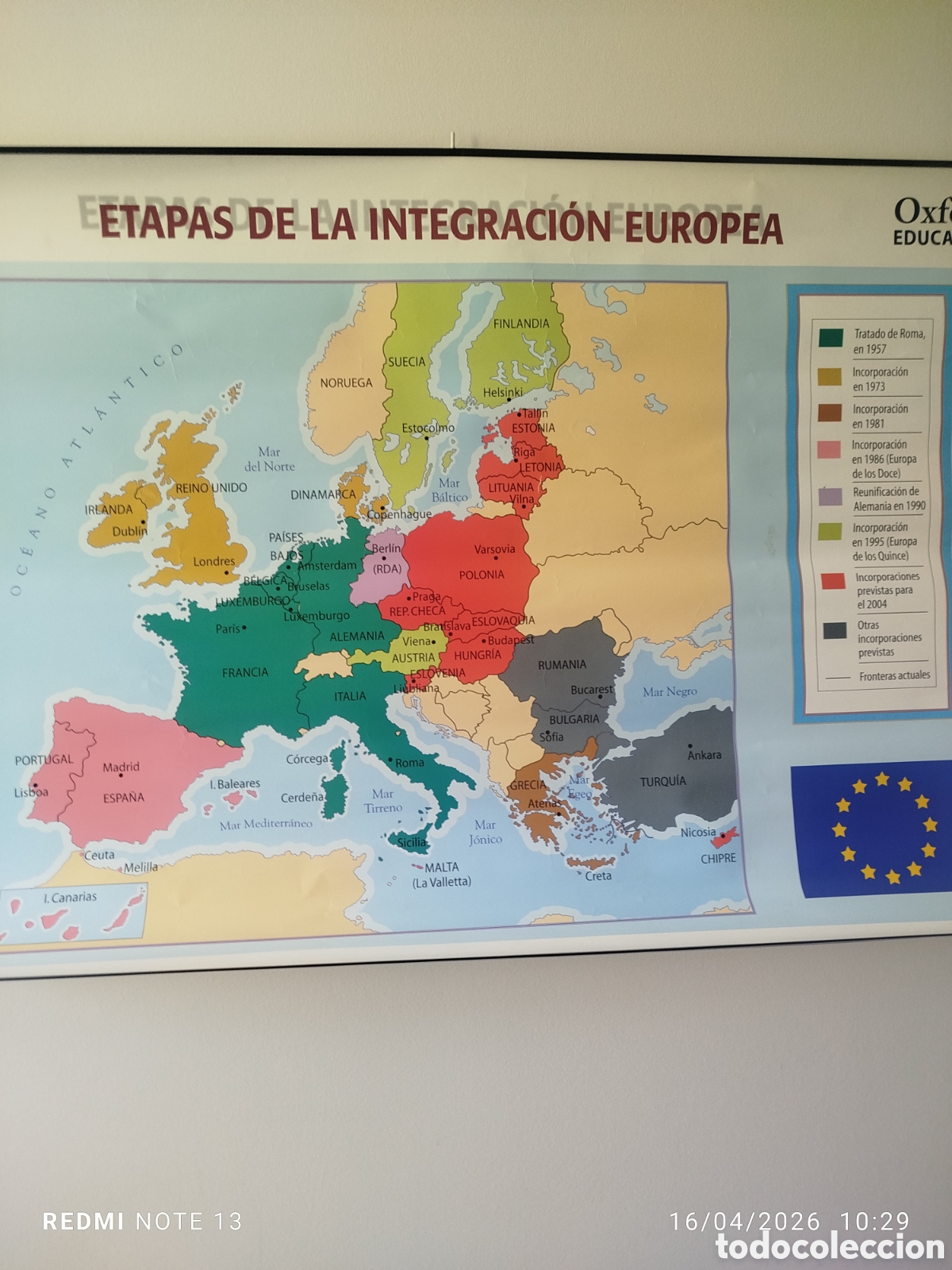 Mapas contempor&aacute;neos: LAMINA ESCUELA OSFORD-ETAPA INTEGRACION EN EUROPA