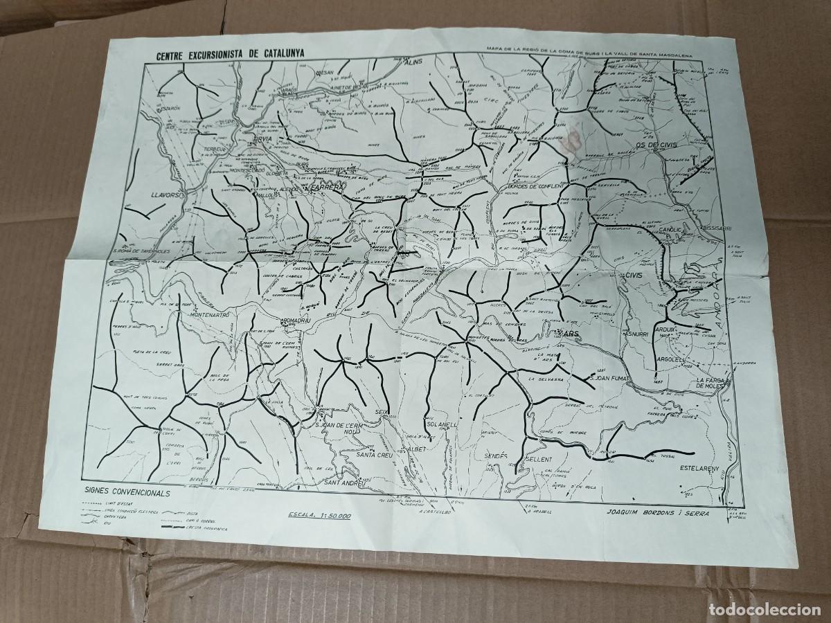 Mapas contempor&acirc;neos: ANTIGUO MAPA, CENTRE EXCURSIONISTA DE CATALUNYA, COMA DE BURG LLAVORSI TIRVIA TOR PALLARS SOBIRA P22