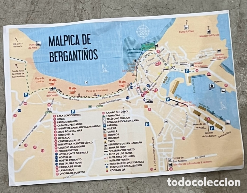 Mapas contempor&aacute;neos: Mapa. Malpica de Berganti&ntilde;os. A Coru&ntilde;a.