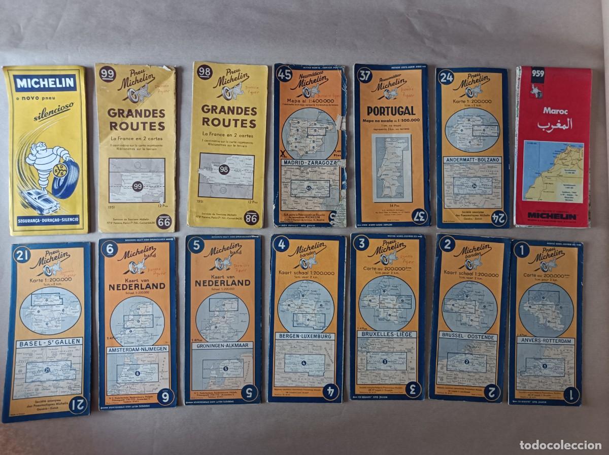 Mapas contempor&aacute;neos: 7 PLANOS MICHEL&Iacute;N DE DIVERSOS PA&Iacute;SES EUROPEOS Y UNO DE MARRUECOS