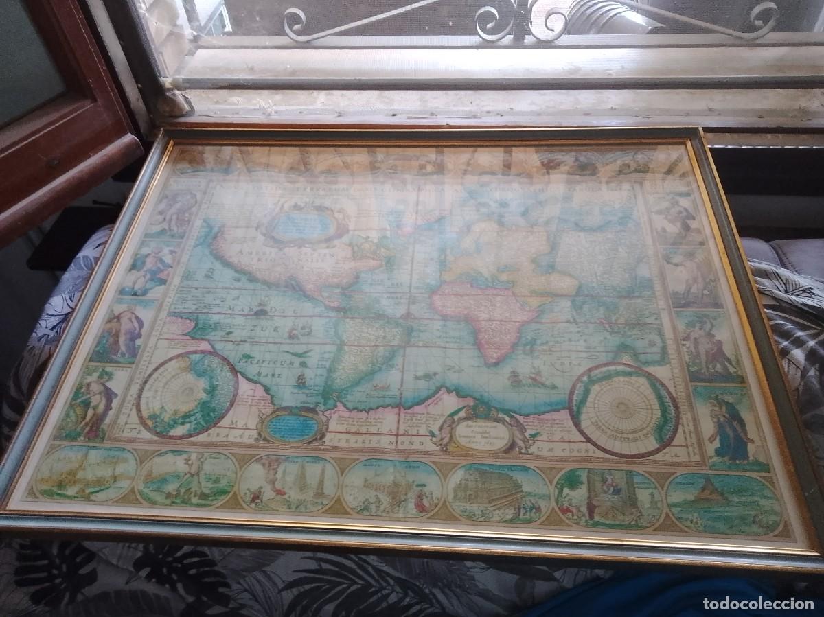 Mapas contempor&aacute;neos: Mapa reproducci&oacute;n nova totius terrarum Orbis,geogramedidas 82,por 62,amcho,