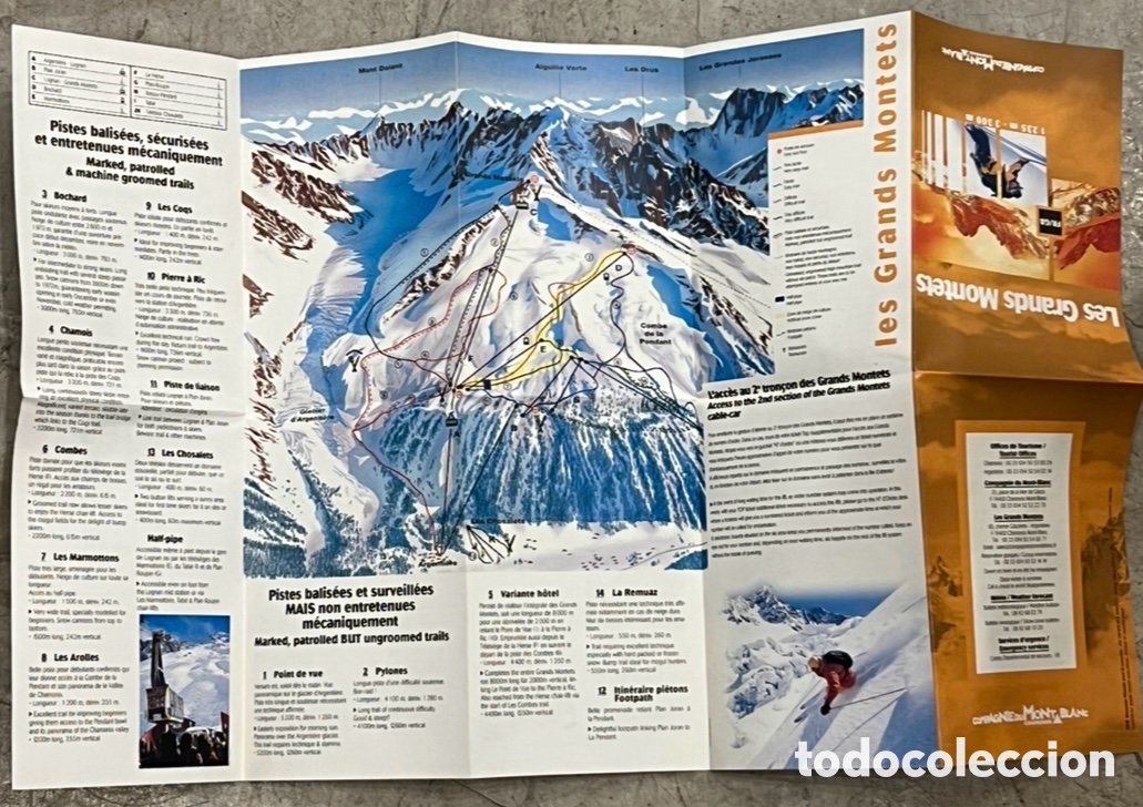 Mapas contempor&aacute;neos: Mapa. Les Grands Montets. Compagine du Mont-Blanc. - Foto 3
