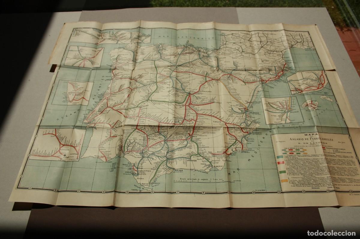 Mapas contempor&aacute;neos: MAPA DEL ANUARIO DE FERROCARRILES 1904. 12&ordm; edici&oacute;n