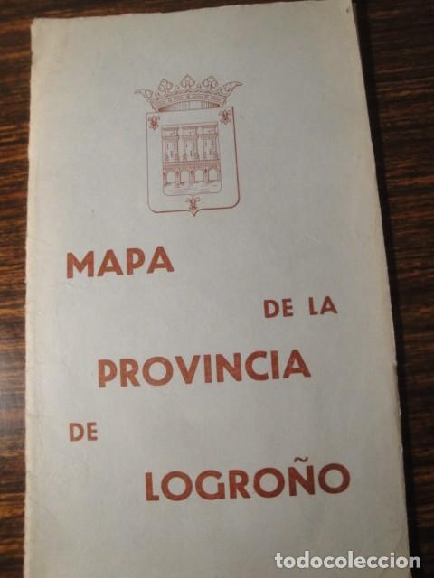 Mapas contempor&aacute;neos: Mapa de la Provincia de Logro&ntilde;o. En estado bueno. Escala Gr&aacute;fica de 0 a 25.