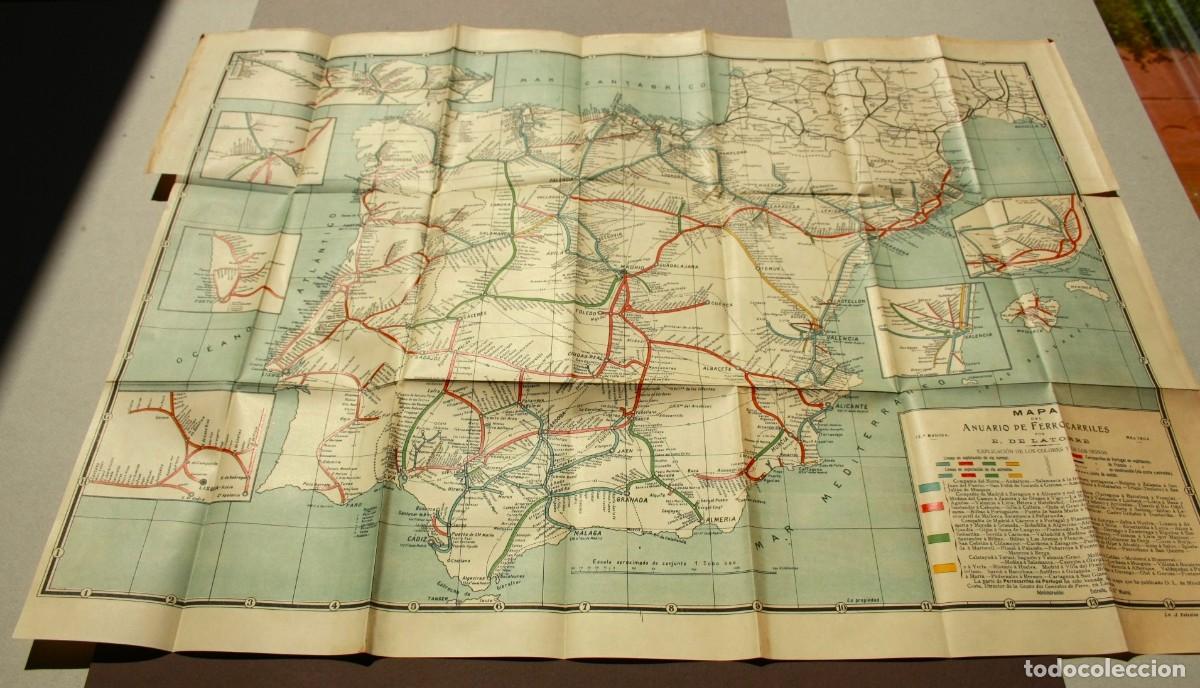 Mapas contempor&aacute;neos: MAPA DEL ANUARIO DE FERROCARRILES 1904. 12&ordm; edici&oacute;n