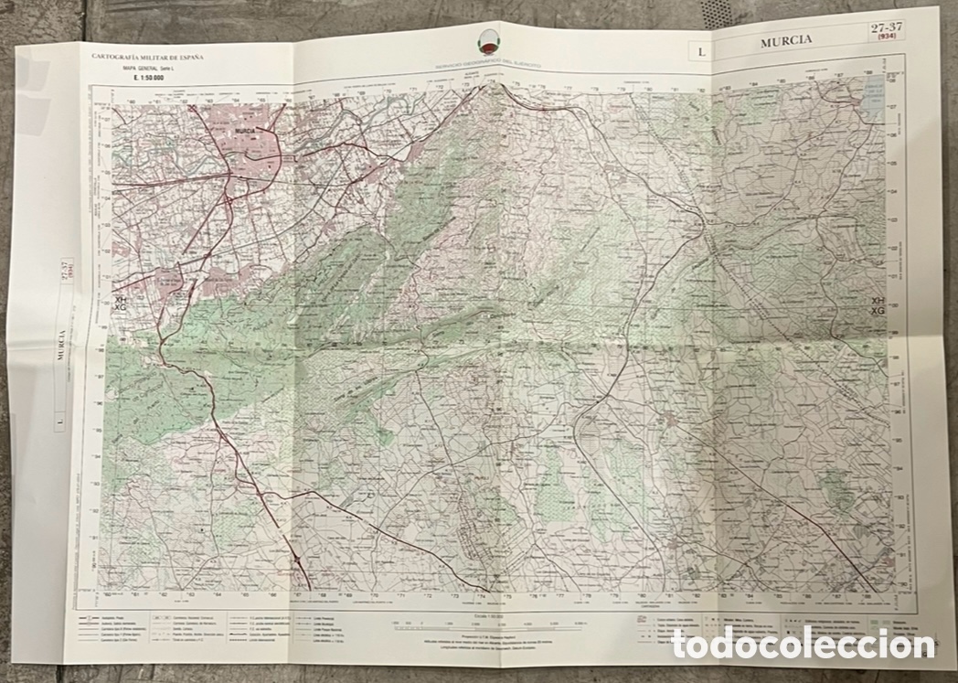 Mapas contempor&aacute;neos: Mapa. Murcia. Servicio Cartogr&aacute;fico del Ej&eacute;rcito. 1996. - Foto 3