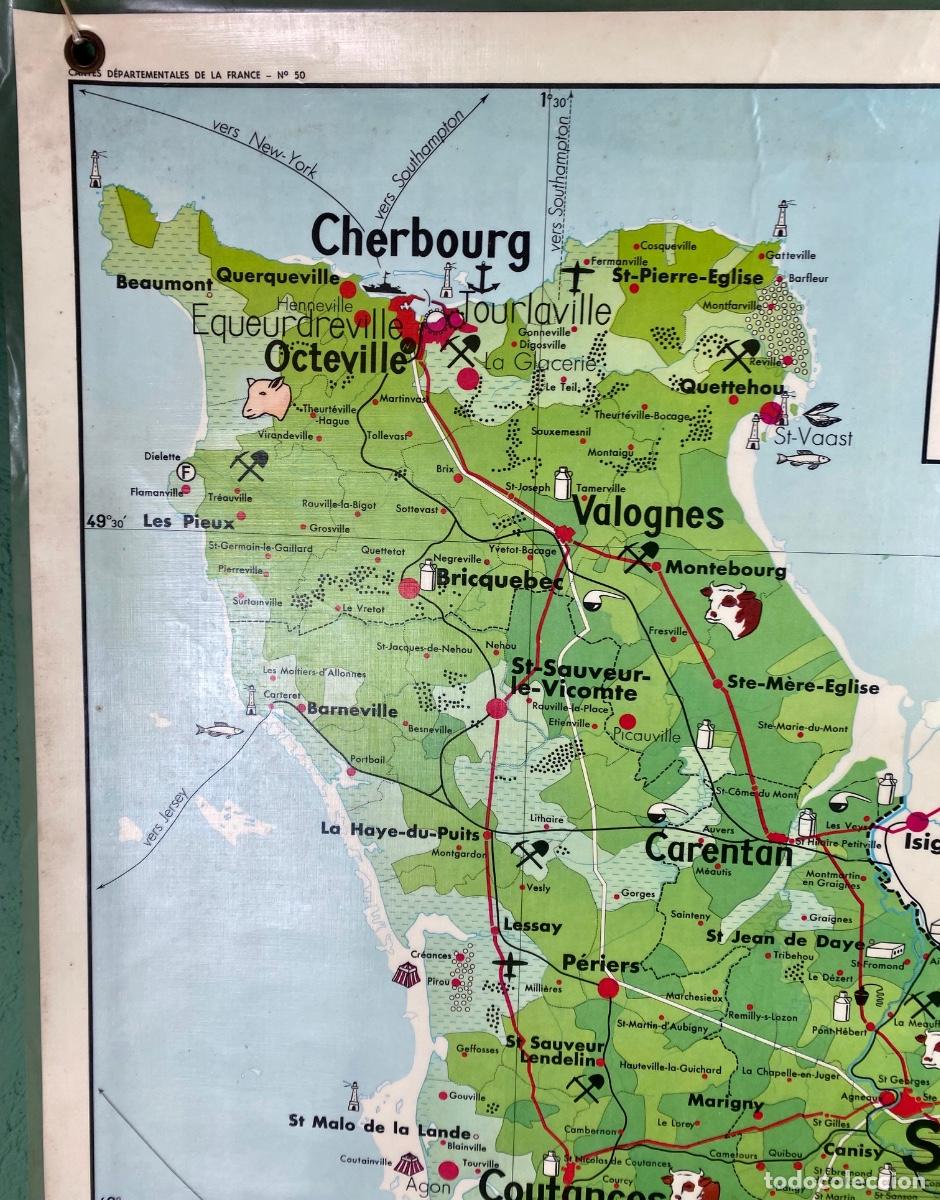 Mapas contempor&aacute;neos: Mapa de Francia n&ordm;50 doble cara - Foto 9