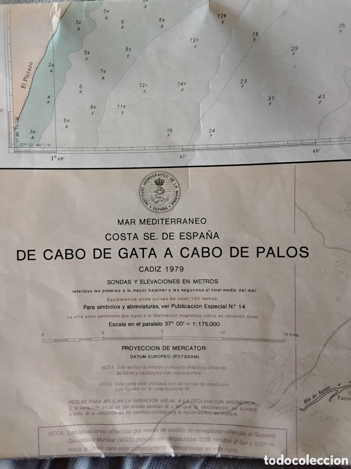 Mapas contempor&aacute;neos: CARTA N&Aacute;UTICA DE CABO DE GATA A CABO DE PALOS