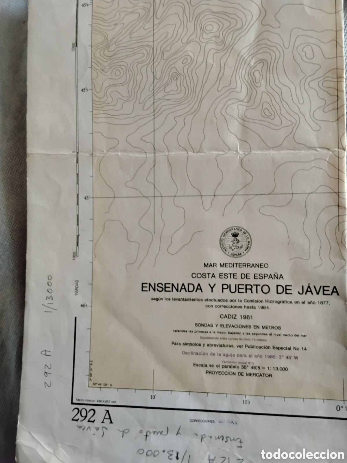 Mapas contempor&aacute;neos: CARTA N&Aacute;UTICA ENSENADA Y PUERTO DE J&Aacute;VEA