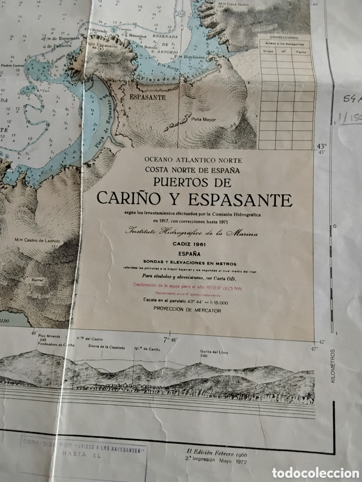 Mapas contempor&aacute;neos: CARTA N&Aacute;UTICA PUERTOS DE CARI&Ntilde;O Y ESPASANTE