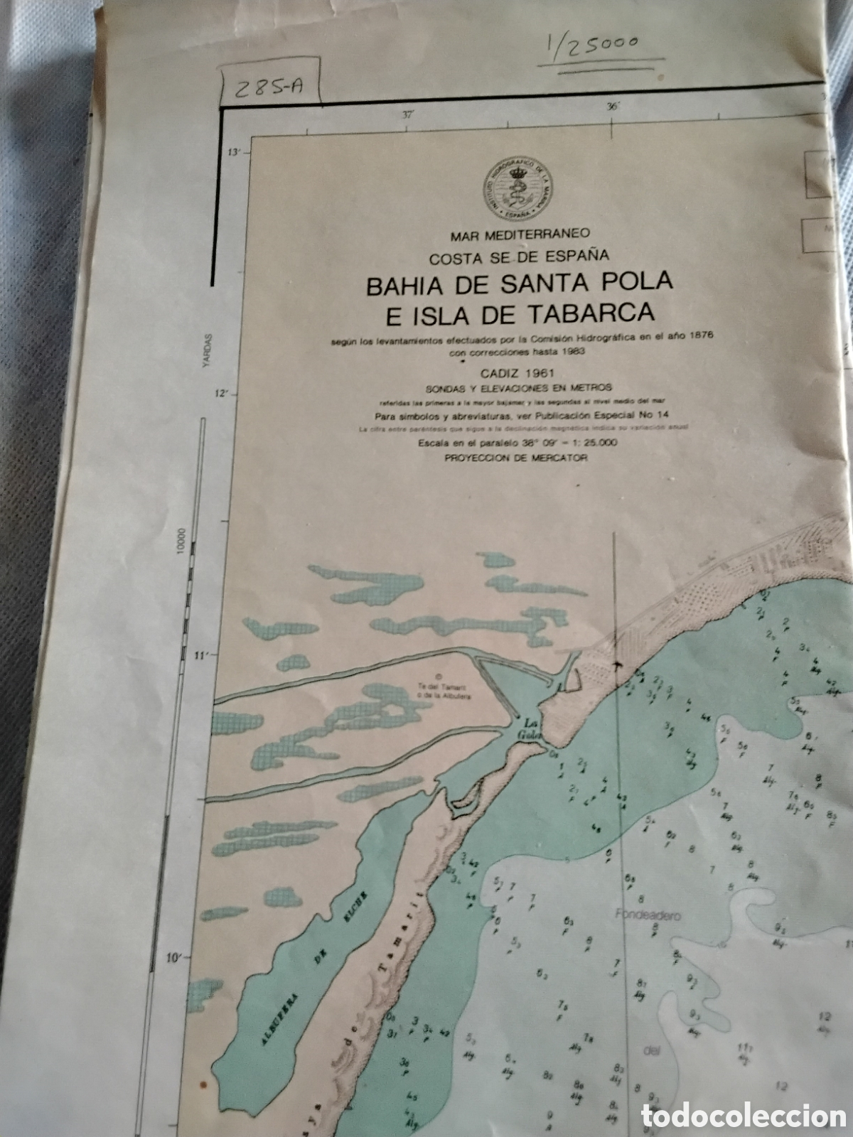 Mapas contempor&aacute;neos: CARTA N&Aacute;UTICA BAH&Iacute;A DE SANTA POLA E ISLA DE TABARCA